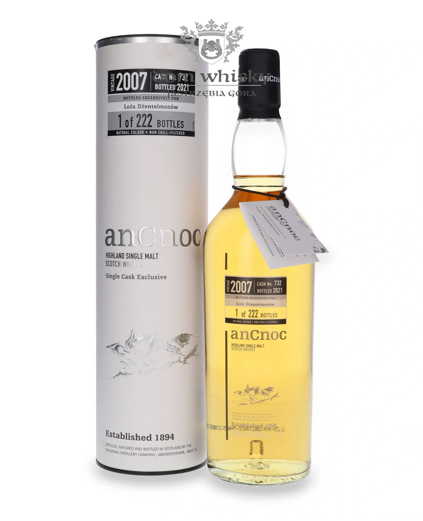 Ancnoc 2007 (Bottled 2021) Cask No. 732