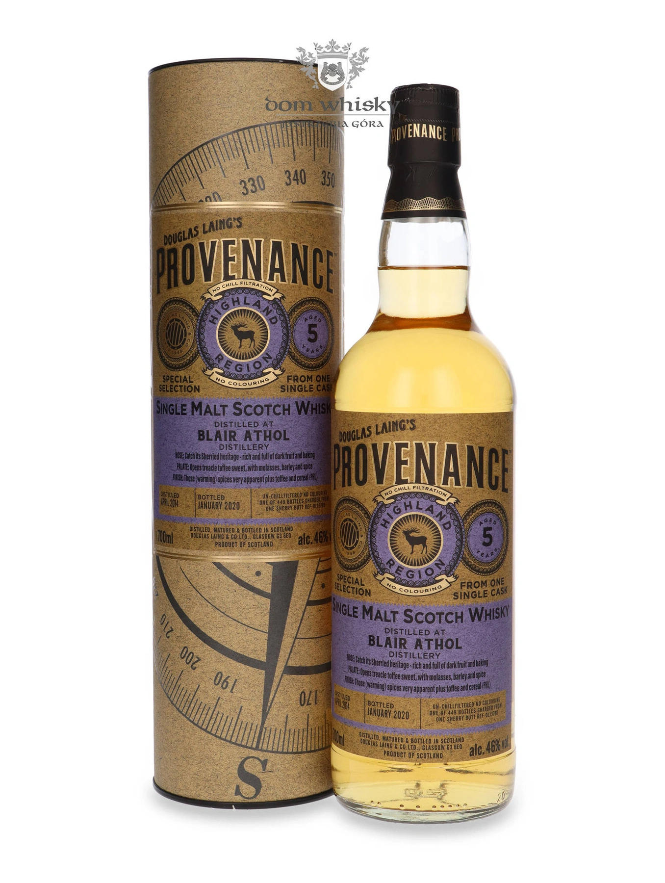 Douglas Laing & Co. 5 YO Blair Athol (D.2014, B.2020) Douglas Laing’s Provenance