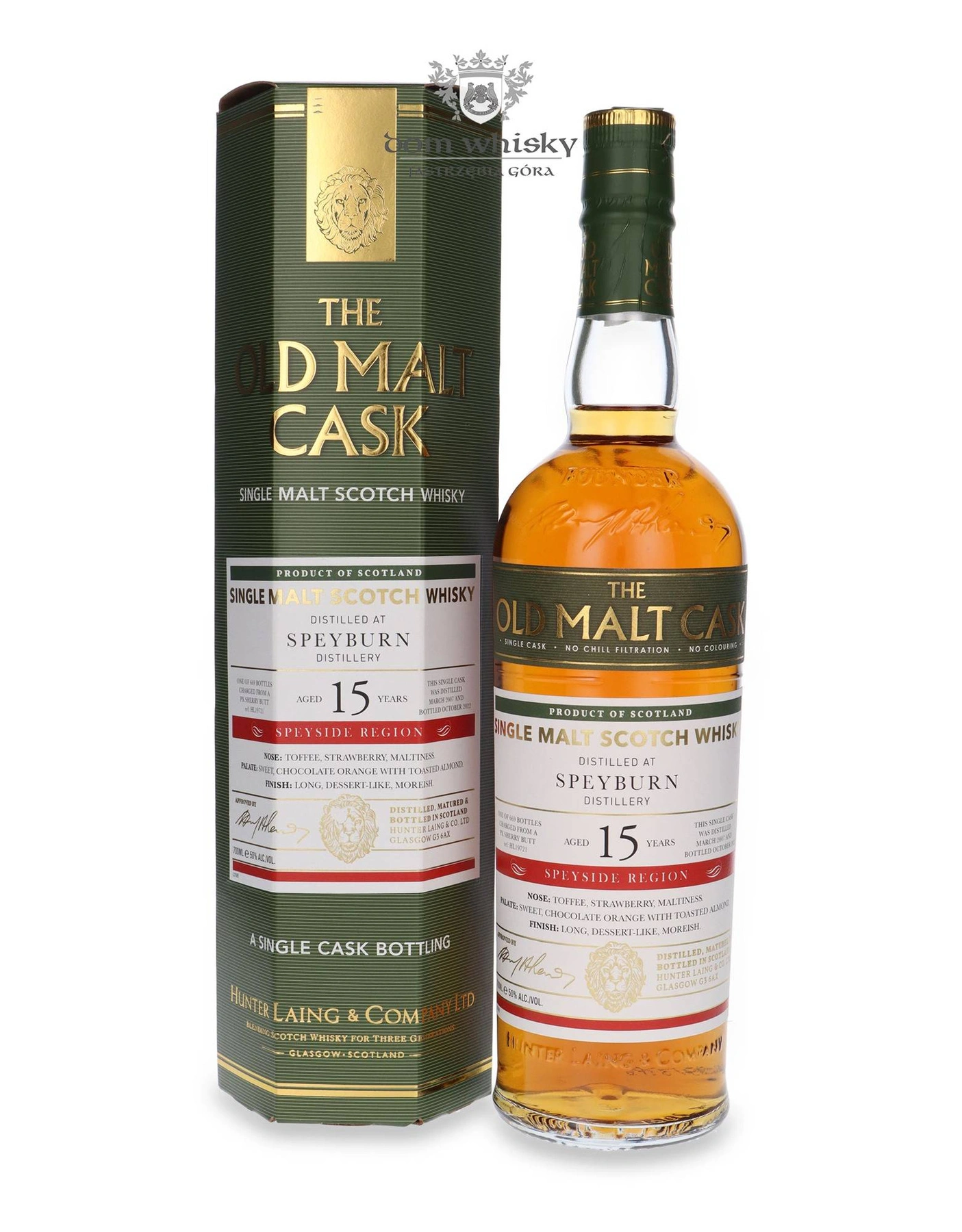Hunter Laing & Co. 15 YO Speyburn (D.2007, B.2022) Old Malt Cask