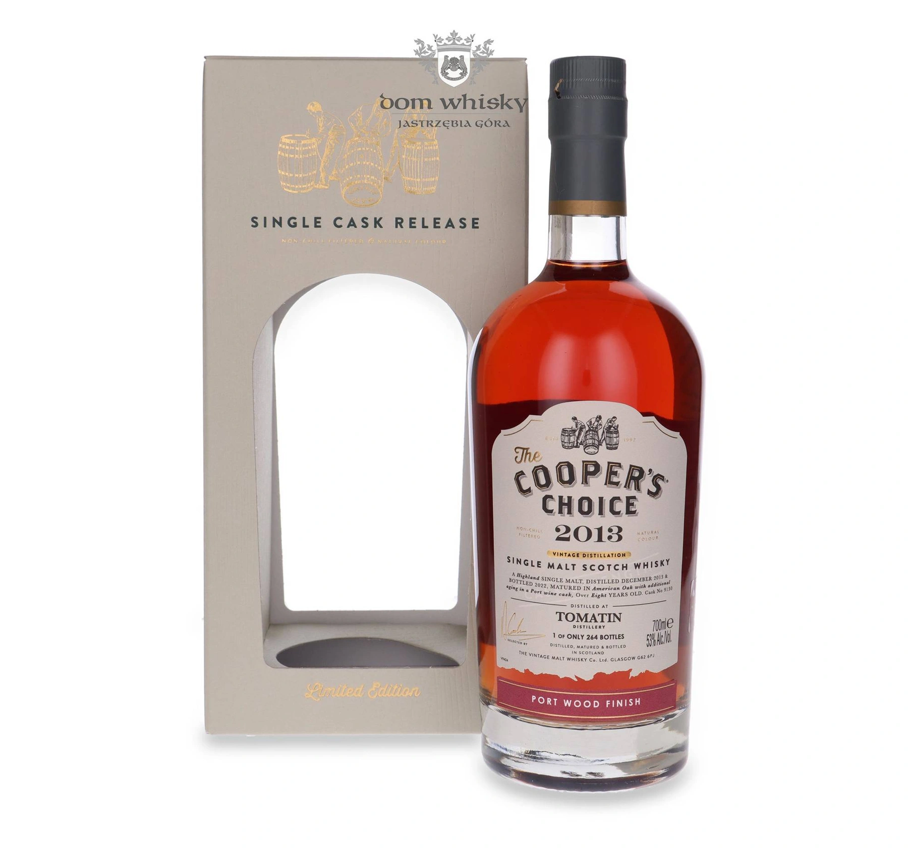 Tomatin 8 YO (D.2013, B.2022) Port Wood Finish, The Cooper’s Choice