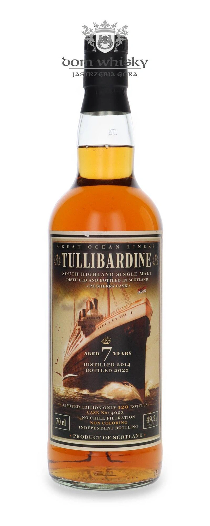 Jack Wiebers Whisky World 7 YO Tullibardine (D.2014, B.2022) Jack Wiebers Great Ocean Liners