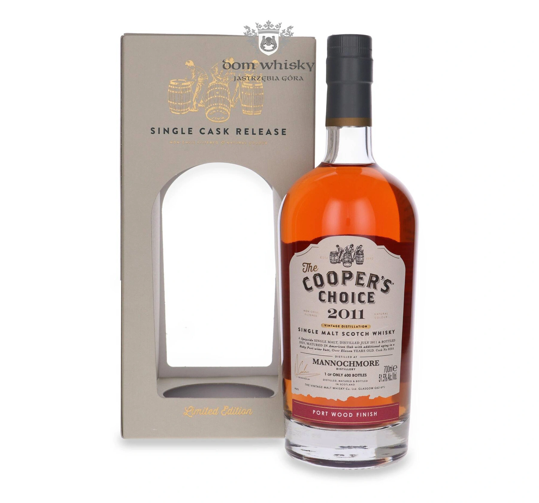 The Vintage Malt Whisky Co. 11 YO Mannochmore (D.2011, B.2023) Port Wood Finish The Cooper’s Choice