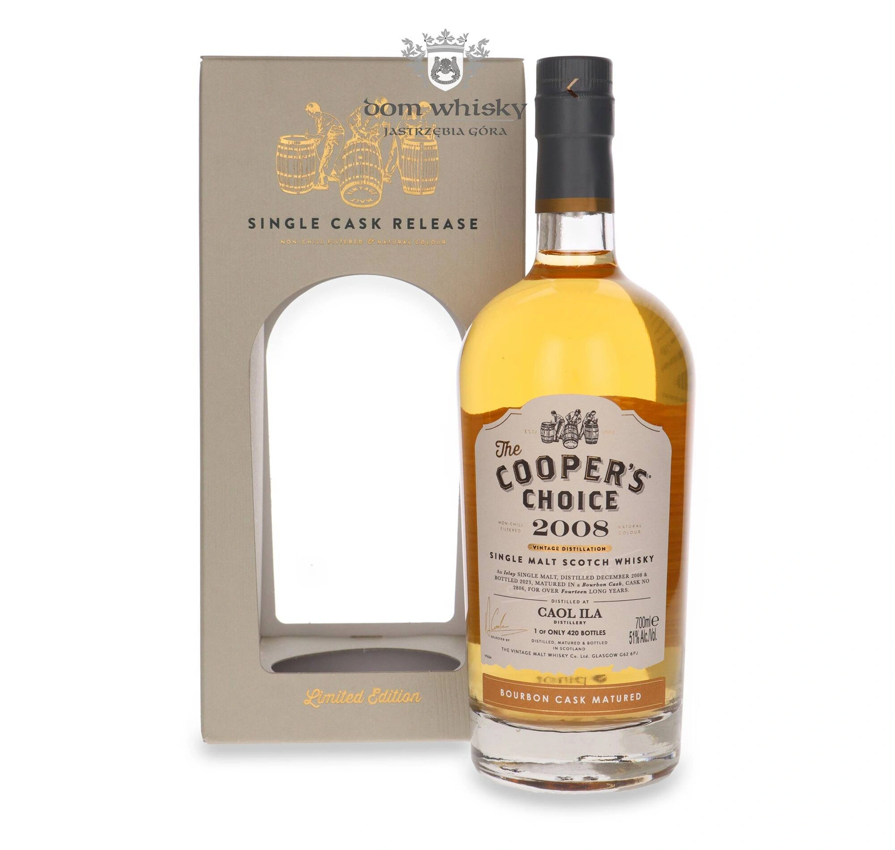 The Vintage Malt Whisky Co. 14 YO Caol Ila (D.2008, B.2023) Bourbon Cask Matured The Cooper's Choice
