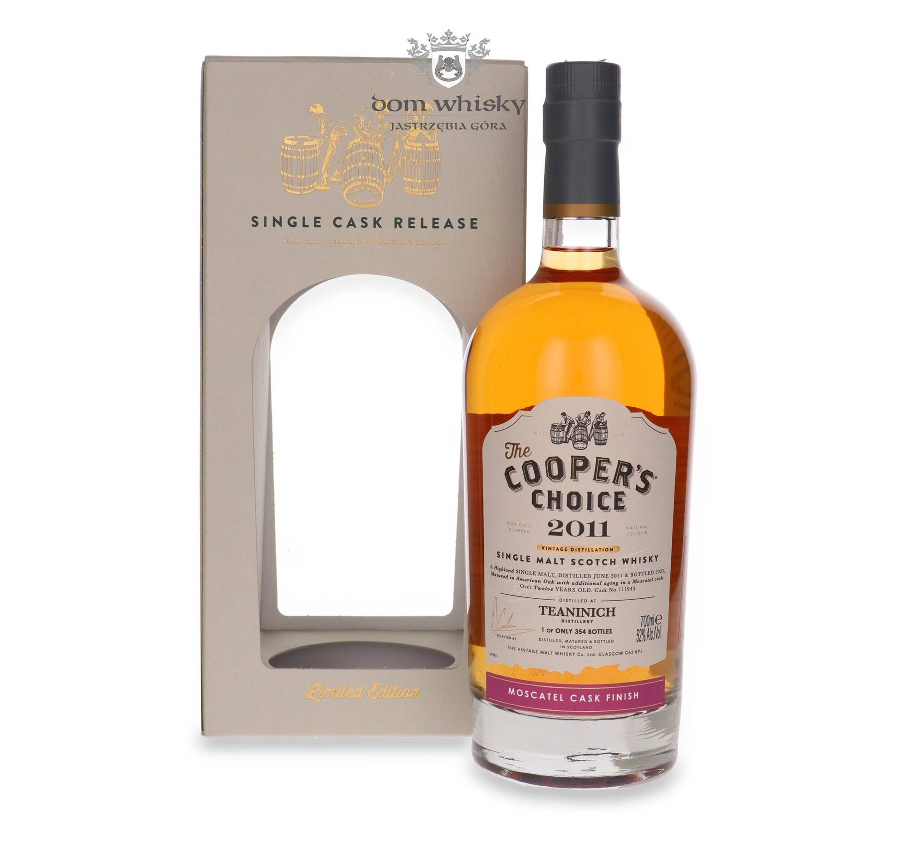 The Vintage Malt Whisky Co. 12 YO Teaninich (D.2011, B.2023) Moscatel Cask Finish, The Cooper’s Choice