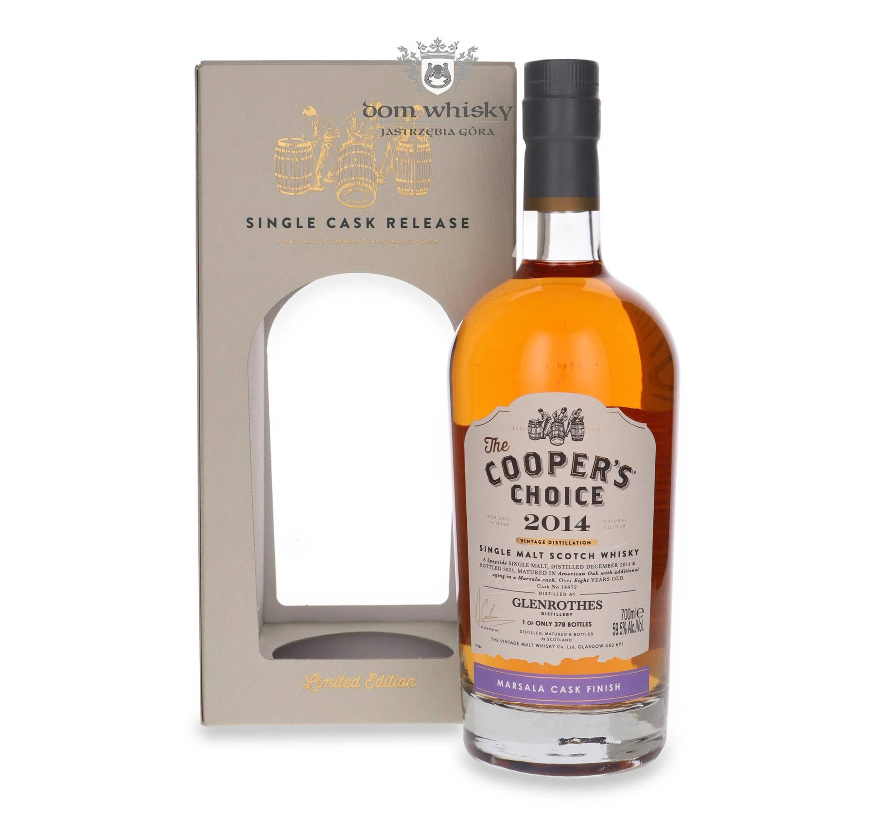 The Vintage Malt Whisky Co. 8 YO Glenrothes (D.2014, B.2023) Marsala Cask Finish, The Cooper’s Choice