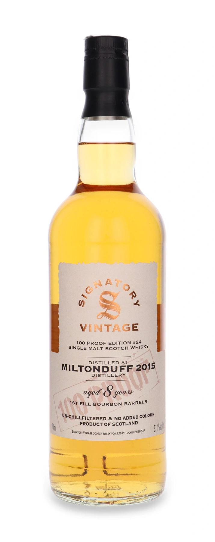 Signatory Vintage 8 YO Miltonduff 100 Proof Edition #24 Signatory Vintage