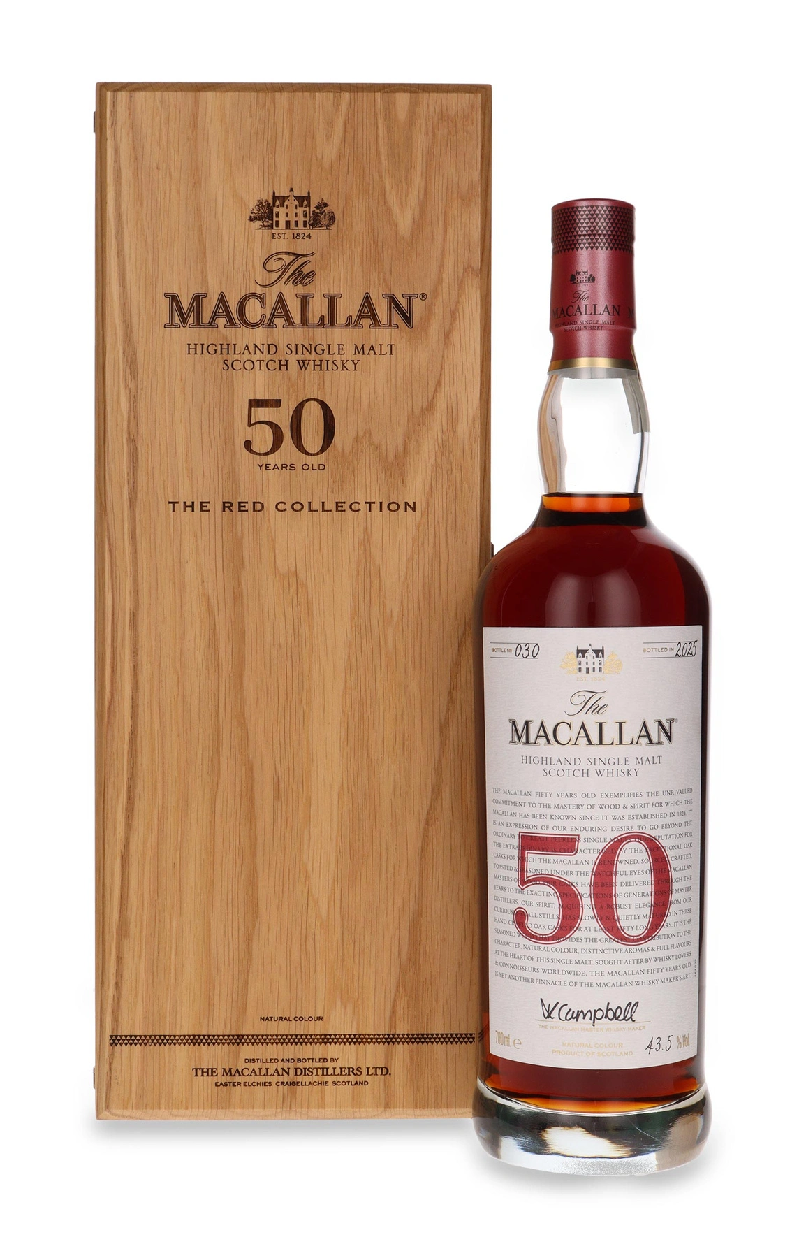 The Macallan 50 YO Macallan The Red Collection (Bottled 2025) Bottle Nr 030