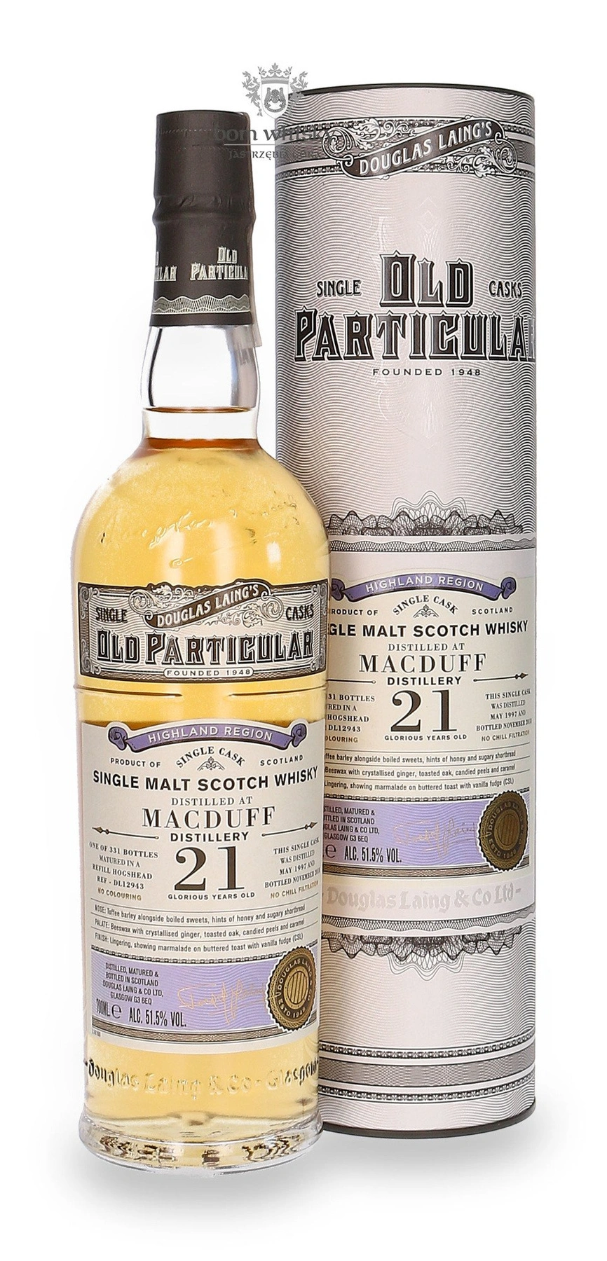Douglas Laing 21 YO Macduff (D.1997, B.2018) Douglas Laing’s Old Particular