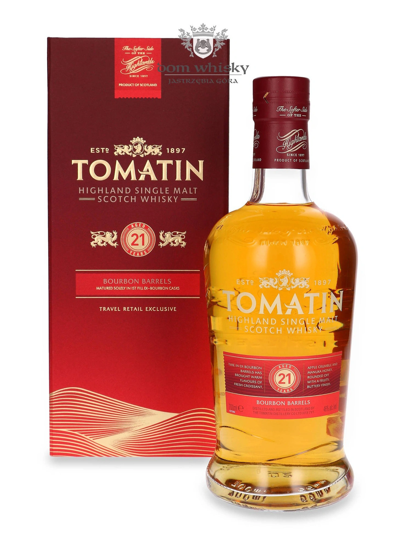 Tomatin 21 YO Bourbon Barrels Travel Retail Exclusive