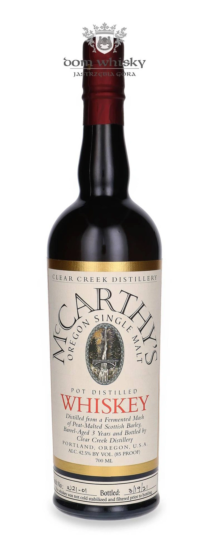 Clear Creek Distillery Mccarthy’s Oregon Single Malt (Bottled 2021)