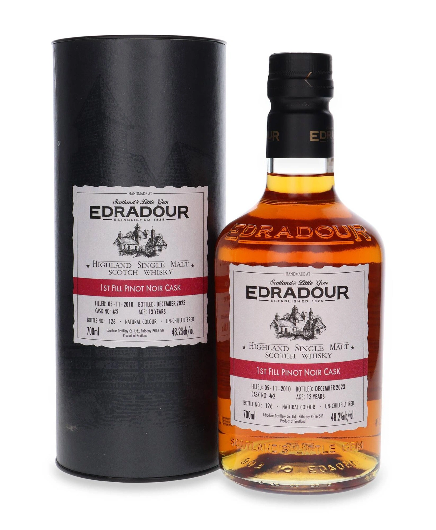 Edradour 13 YO (D.2010, B.2023) 1st Fill Pinot Noir Cask