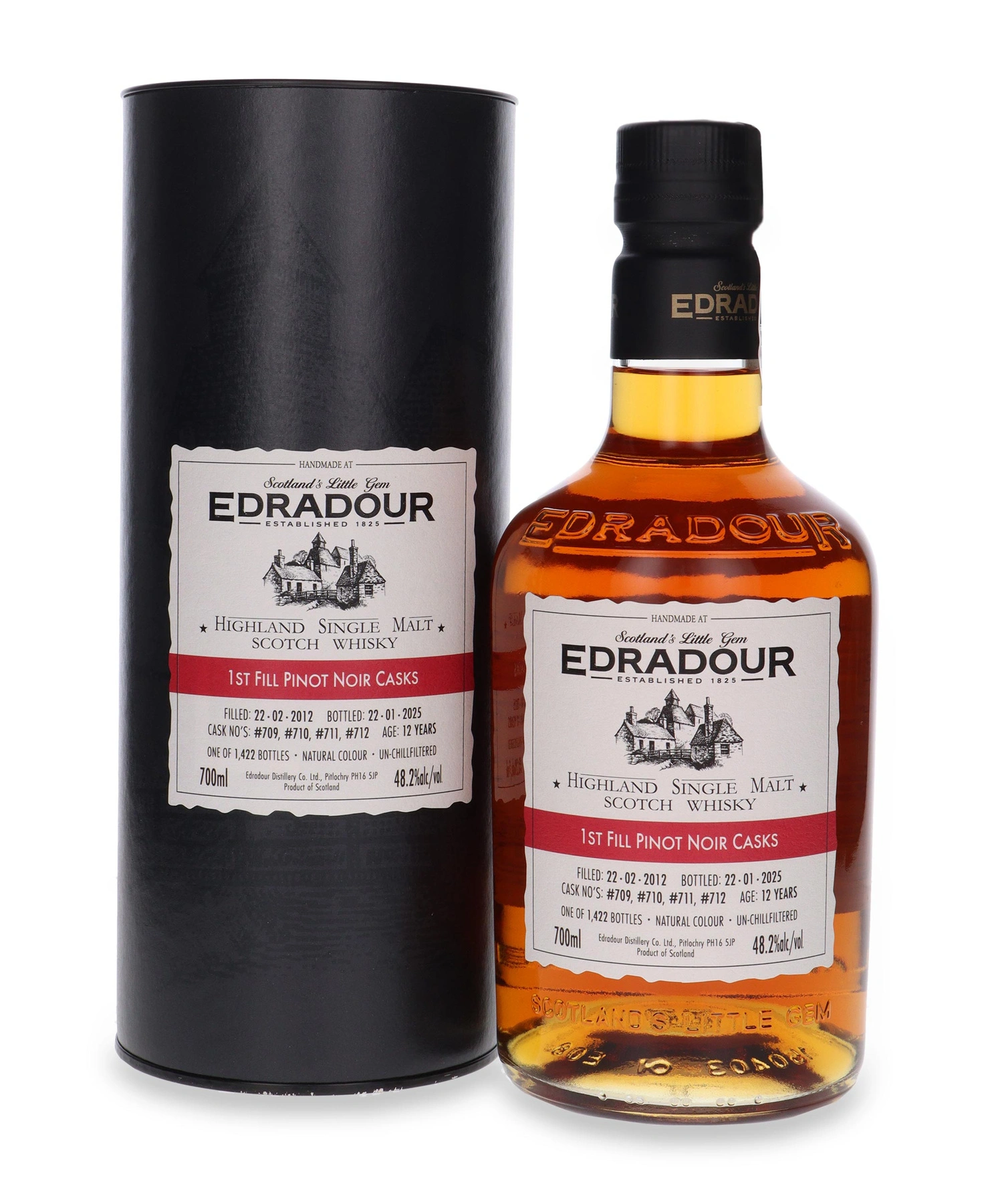 Edradour 12 YO (D.2012, B.2025) 1st Fill Pinot Noir Cask