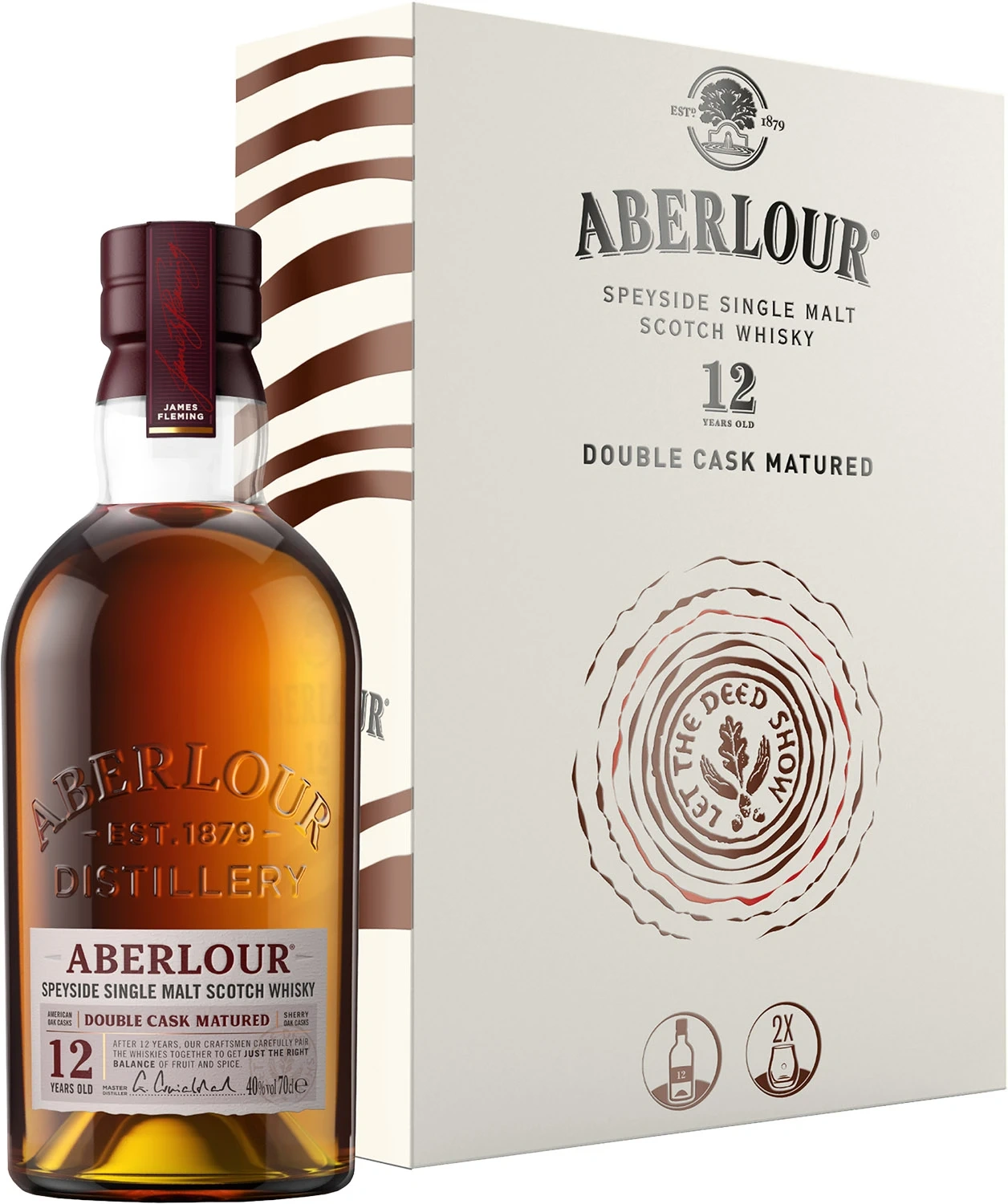 Aberlour 12 YO Dcm +2 Szkl. Jasny Kartoni