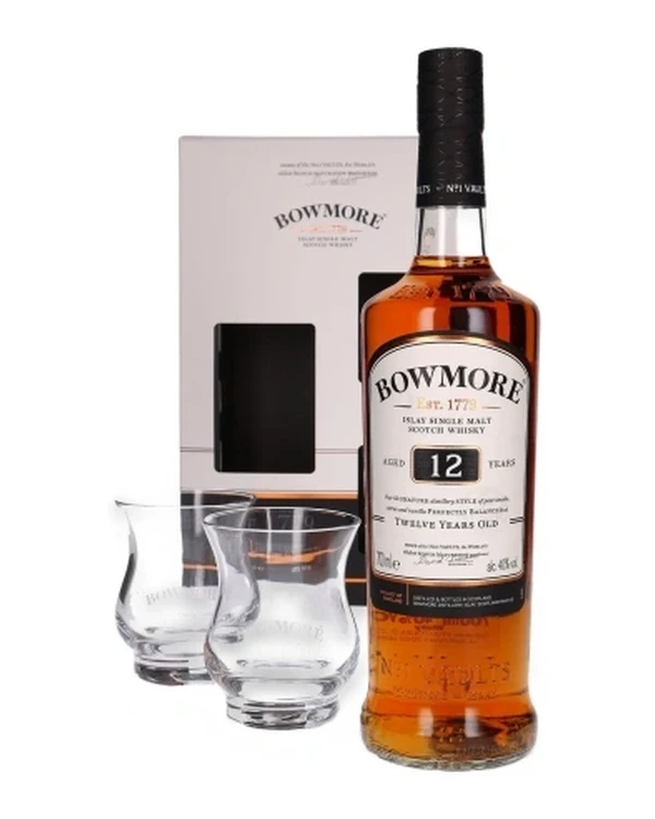 Bowmore 12 YO Islay Single Malt Glass Giftpack