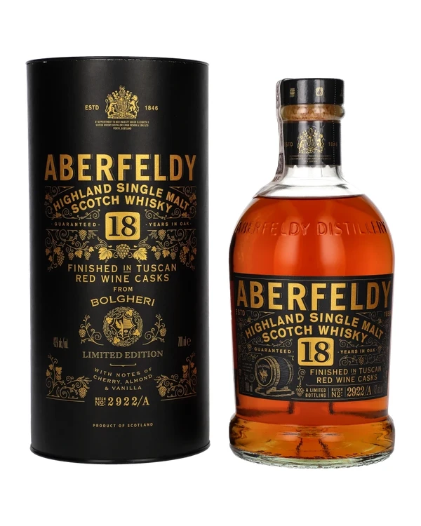 Aberfeldy 18 YO Finished In Tuscan Red Wine Casks From Bolgheri
