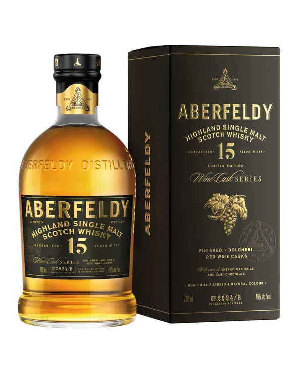 Aberfeldy 15 YO Bolgher I Red Wine Cask Finish Whisky 15-Letnia