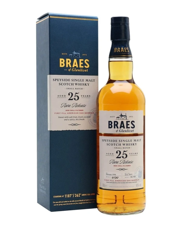Braes Of Glenlivet 25 YO (Bottled 2021) Rare Release