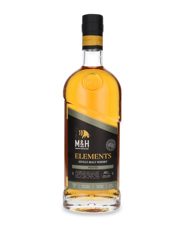 M&H Whisky Distilery M&h Elements Peated Kosher Single Malt