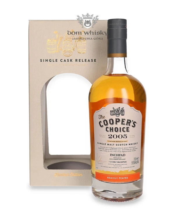 The Vintage Malt Whisky Co. 15 YO Inchfad (D.2005, B.2021) Heavily Peated, The Cooper’s Choice
