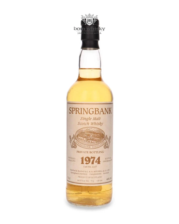 Springbank 1974 (Bottled 2003) Private Bottling Cask 1157, Bottle No. 71