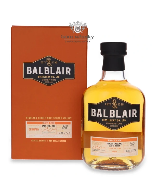 Balblair 2006 Bottled 2022 For Germany Cask No.465