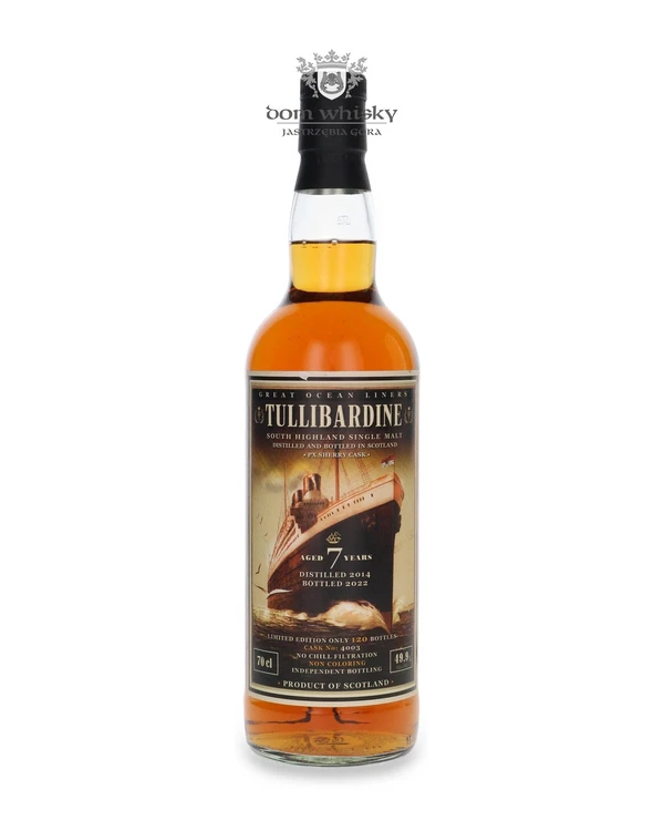 Jack Wiebers Whisky World 7 YO Tullibardine (D.2014, B.2022) Jack Wiebers Great Ocean Liners