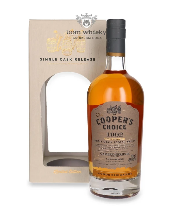 Cameronbridge 28-Letni (D.1992, B.2021) Bourbon Cask Matured, The Cooper’s Choice